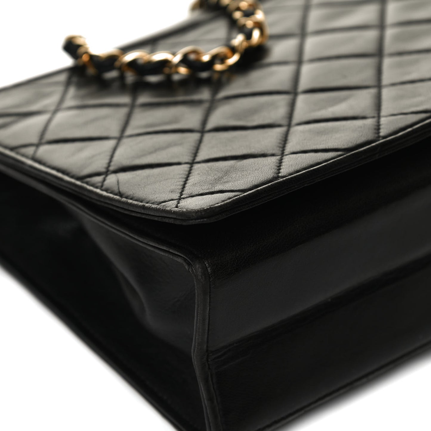 Lambskin Quilted CC Small Single Flap Black