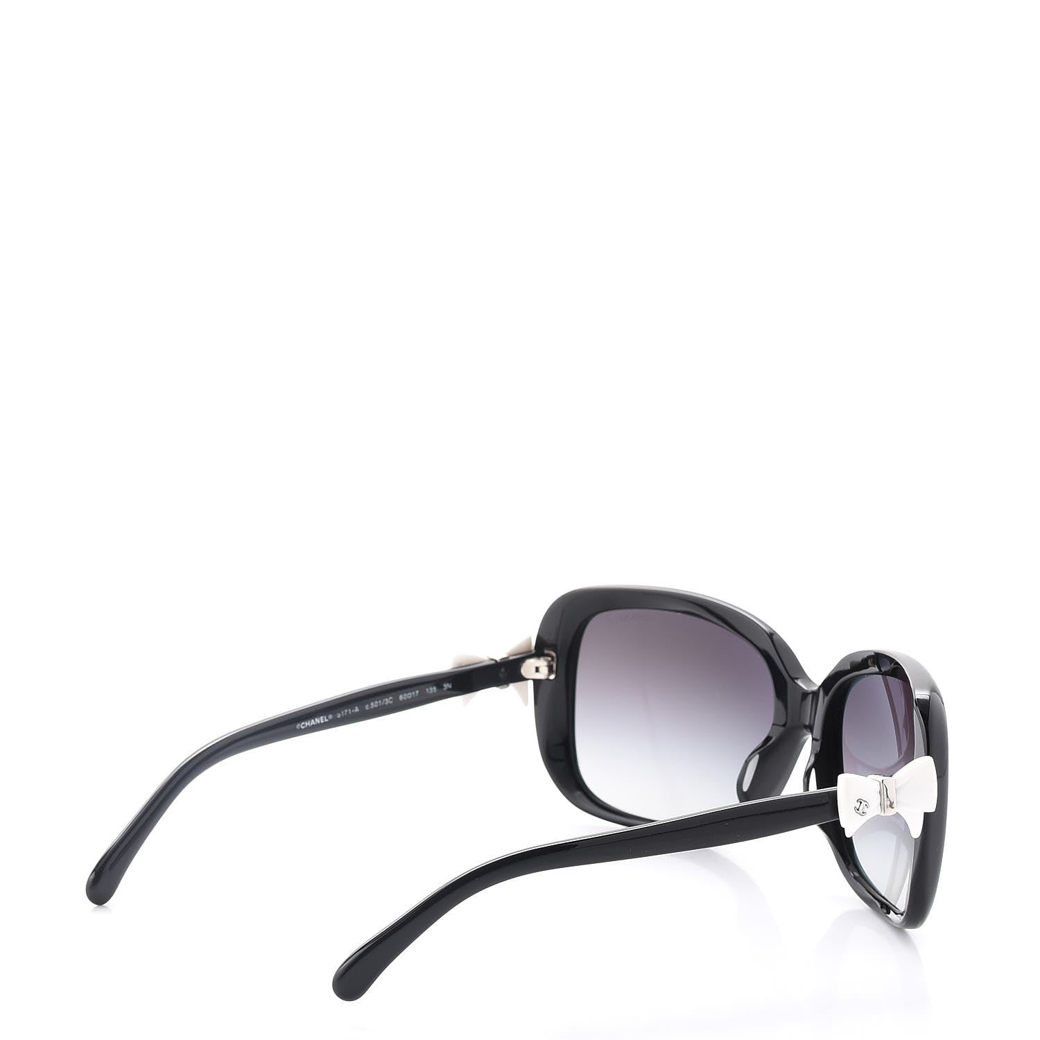 Chanel CC Bow Sunglasses 5171 Black White 4 of 8