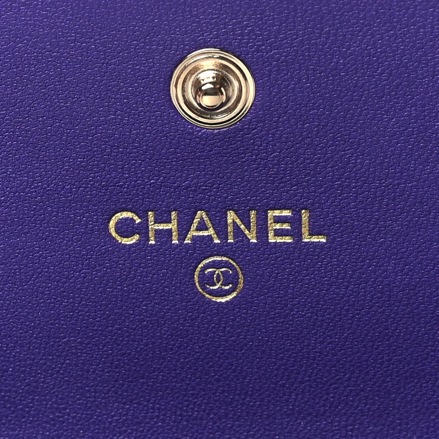 Lambskin Quilted Medium Boy Flap Wallet Purple