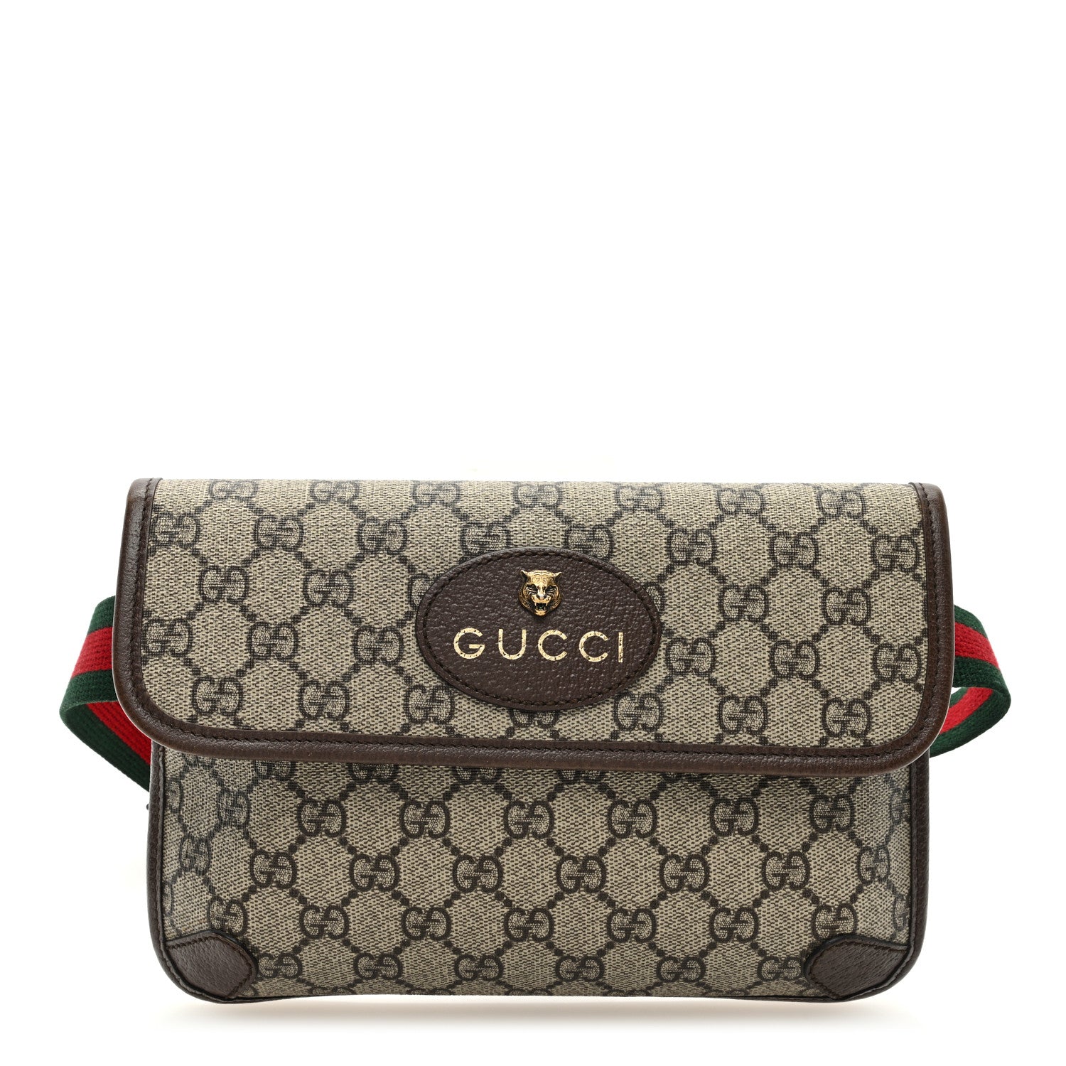 Gucci GG Supreme Monogram Neo Vintage Web Belt Bag Brown 1 of 12