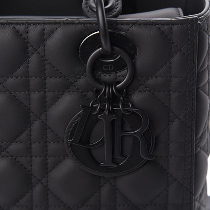 Christian Dior Ultra Matte Calfskin Cannage Medium Lady Dior Black 15 of 15