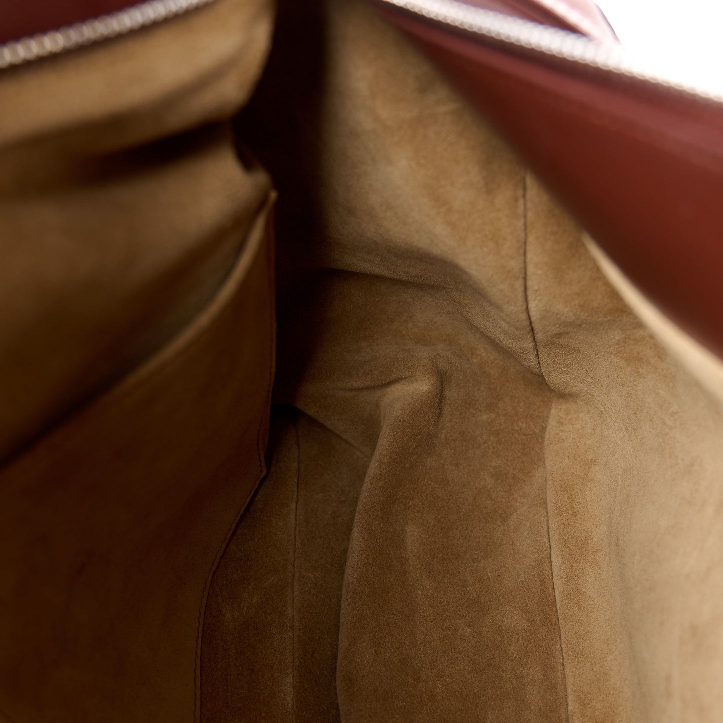 Shiny Calfskin Large Puzzle Bag Brownie