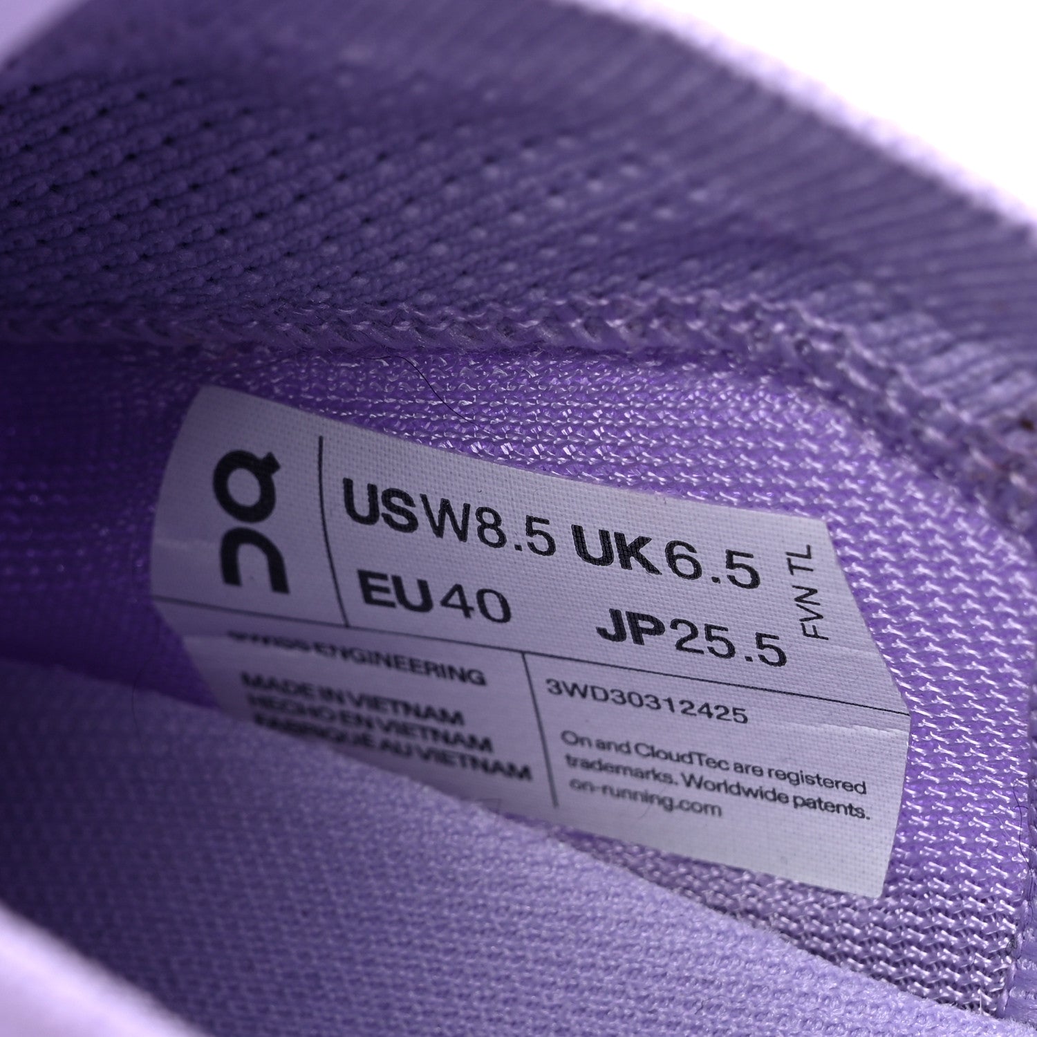 Loewe X ON Canvas Mesh Cloudtilt Sneakers 40 Purple Rose 10 of 11