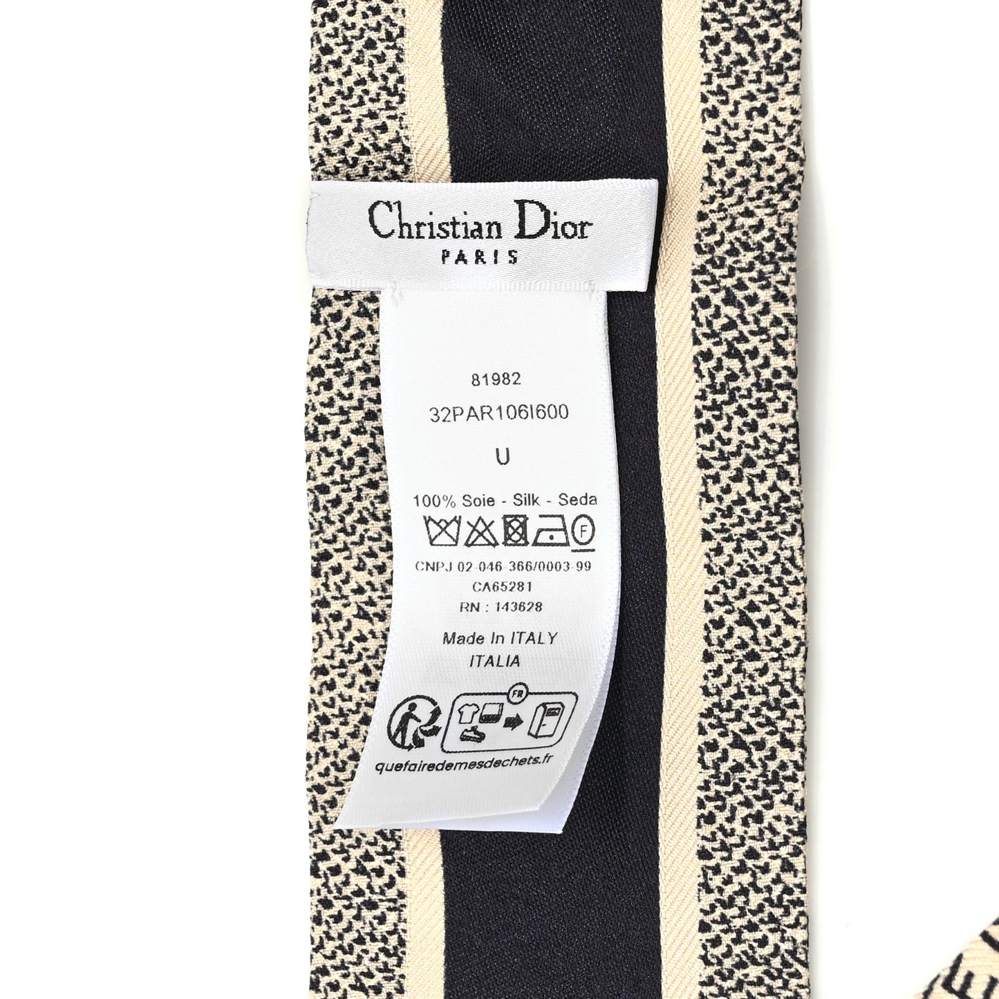 Silk Plan De Paris Mitzah Scarf Beige Black