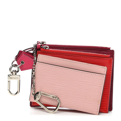 Louis Vuitton Epi Trio Card Case Wallet Rose Ballerine Rouge Fuchsia 1 of 9