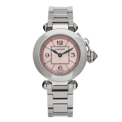Cartier Stainless Steel 27mm Miss Pasha Quartz Watch Pink 1 of 5