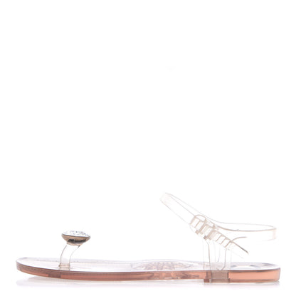 Chanel Jelly Crystal CC Thong Sandals 36 Clear 1 of 8