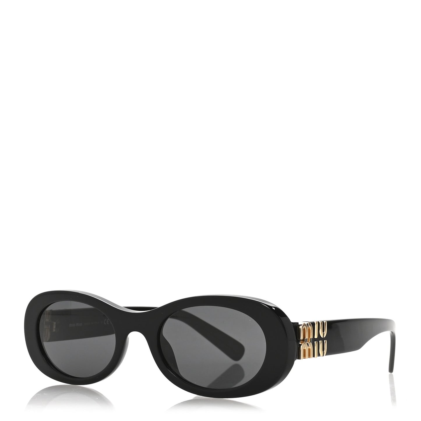 Acetate Oval Sunglasses SMU 06Z Black