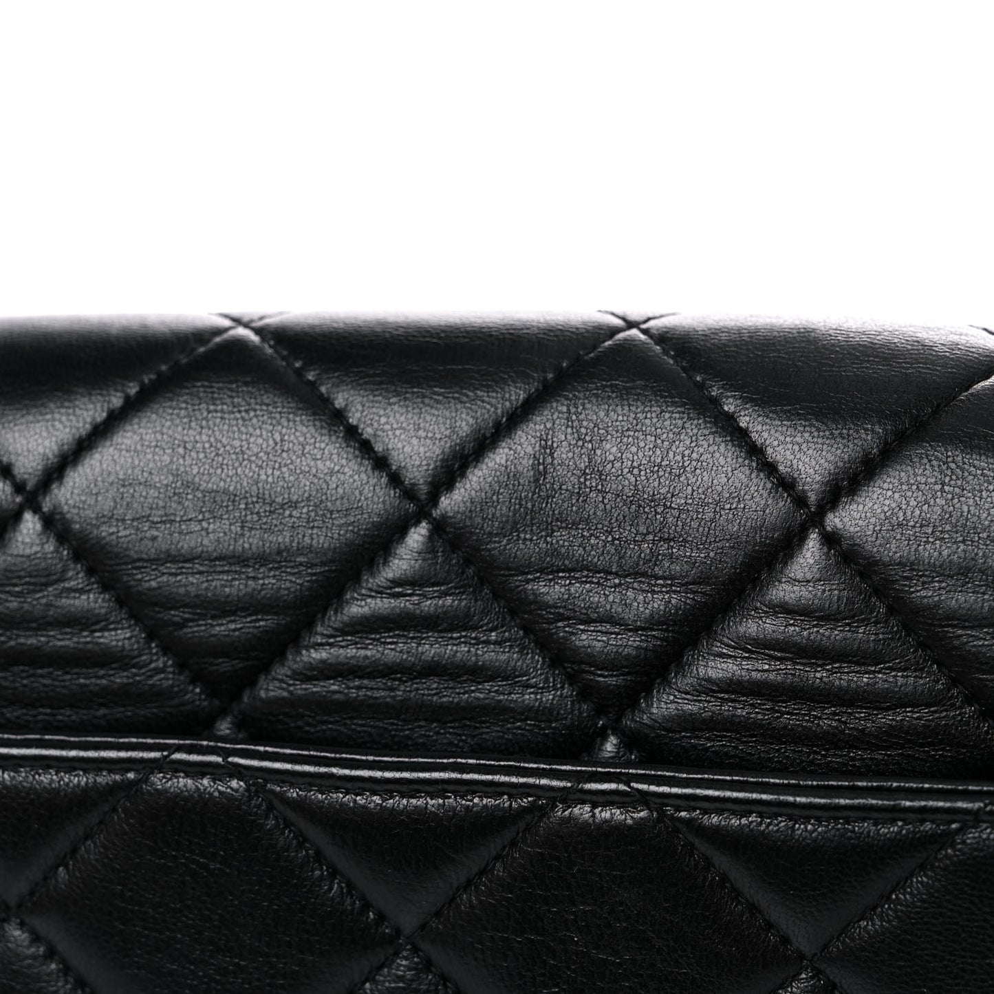 Lambskin Quilted Medium Single Flap Black