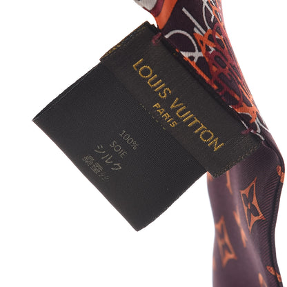 Louis Vuitton Silk Monogram Map Bandeau Plum Orient 4 of 5