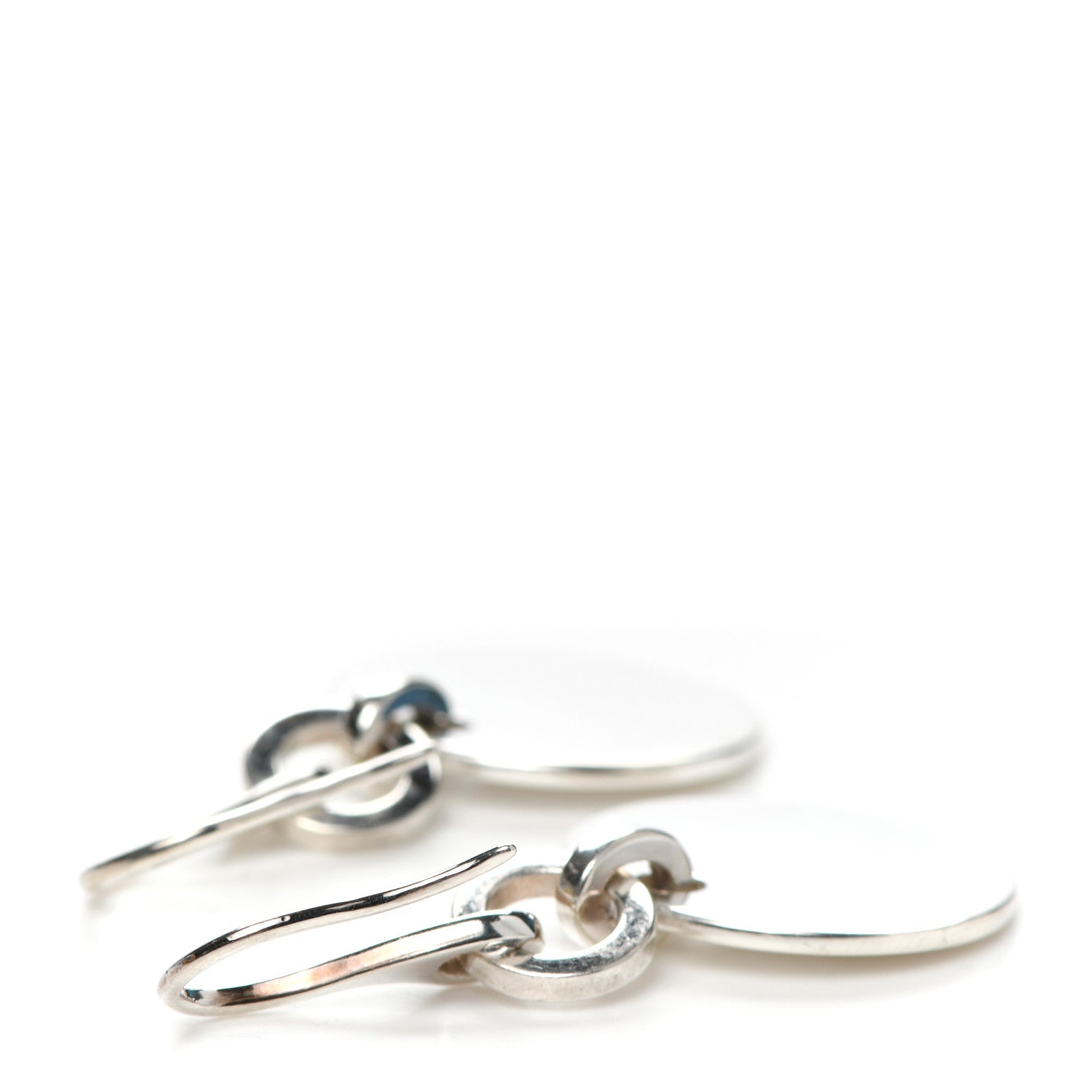 Gucci Sterling Silver Trademark Round Drop Earrings 4 of 6