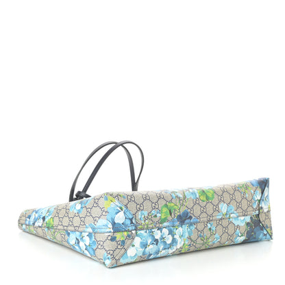 Gucci GG Supreme Monogram Blooms Medium Reversible Tote Beige Blue Navy 6 of 14