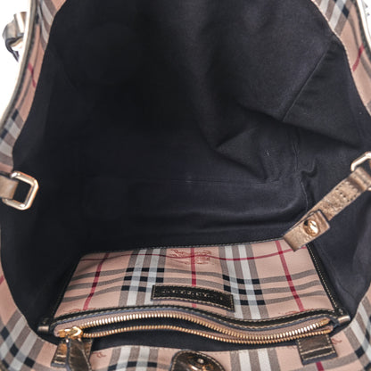 Burberry Haymarket Check Small Canterbury Tote Gold 5 of 10