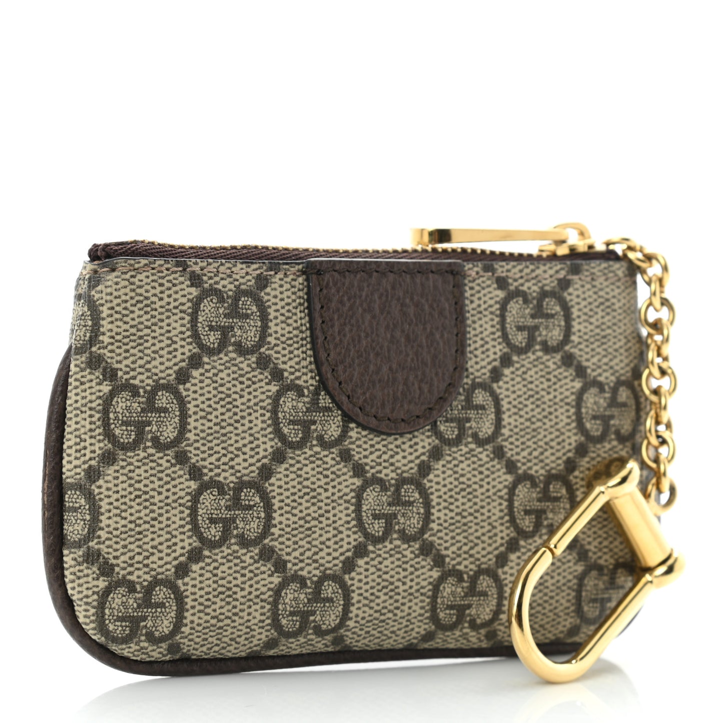GG Supreme Monogram Web Ophidia Key Case Beige New Acero
