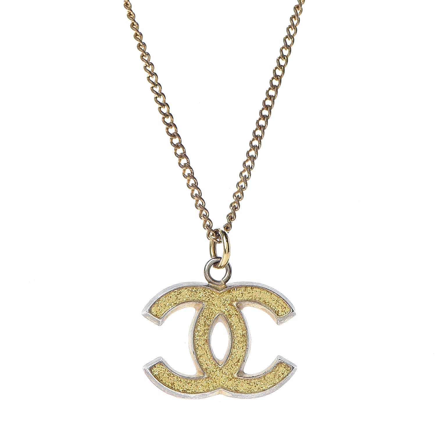 Chanel CC Pendant Necklace Gold 4 of 6