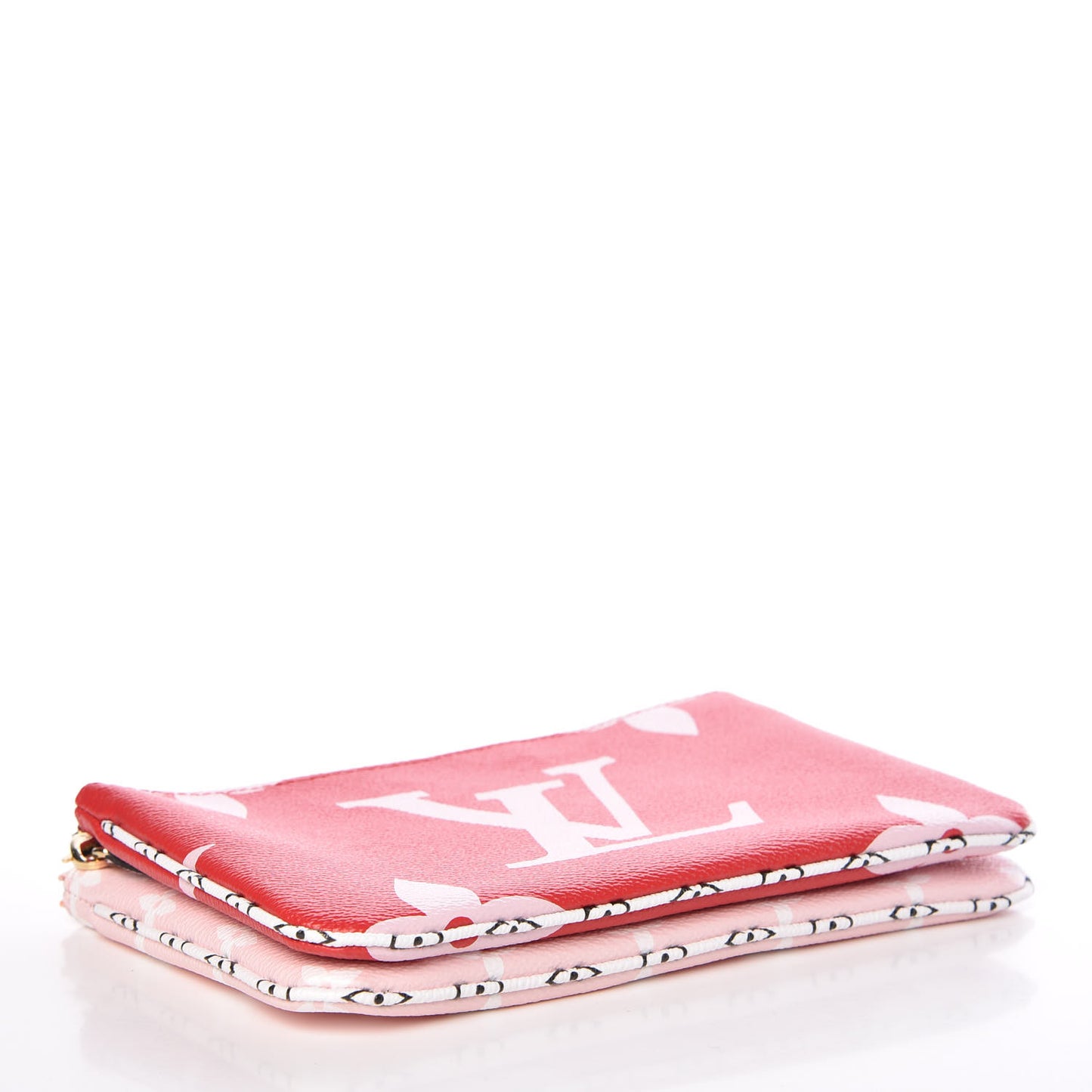Monogram Giant Double Zip Pochette Rouge