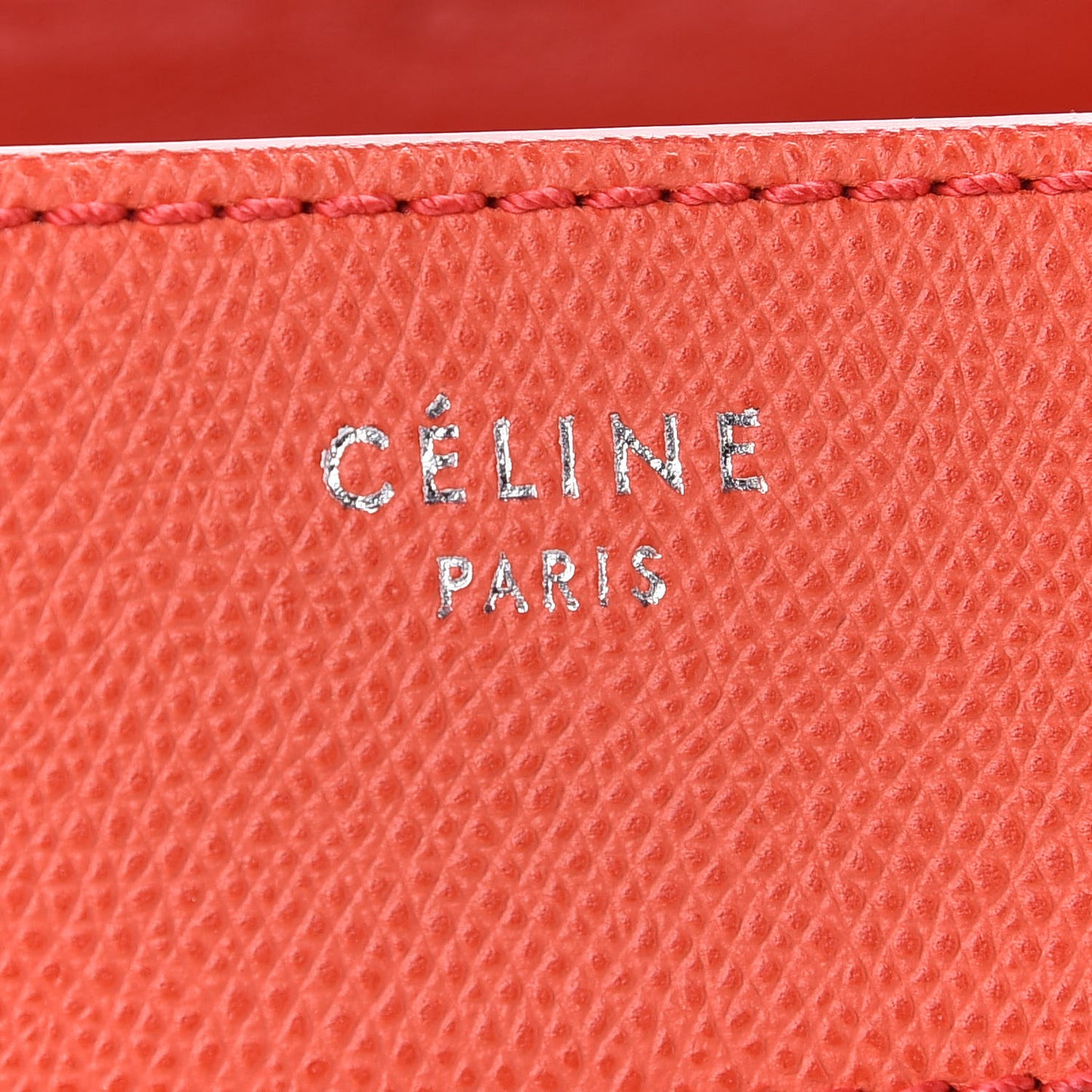 Grained Calfskin Medium Phantom Luggage Coral