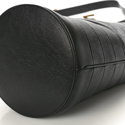 Saint Laurent Lambskin Seau Fermoir Bucket Bag Black 10 of 10