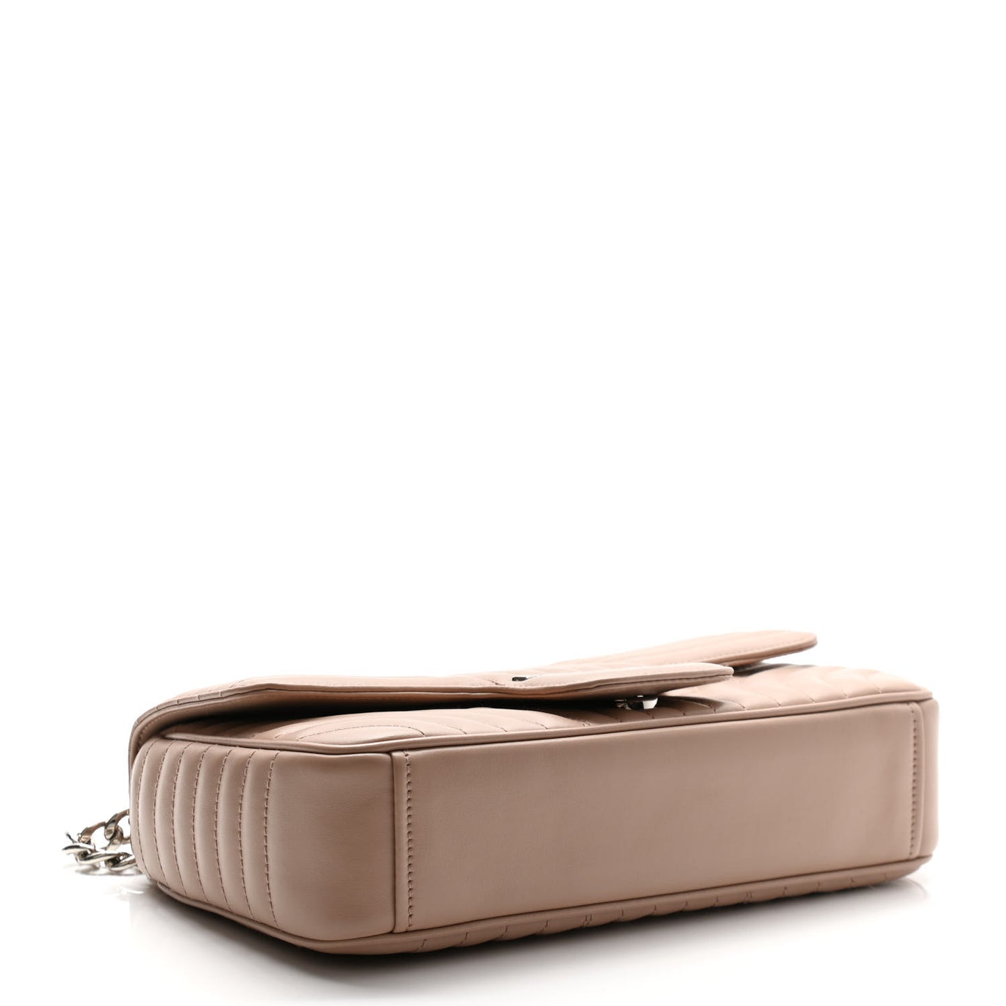 Soft Calfskin Impunture Diagramme Medium Chain Flap Shoulder Bag Cipria