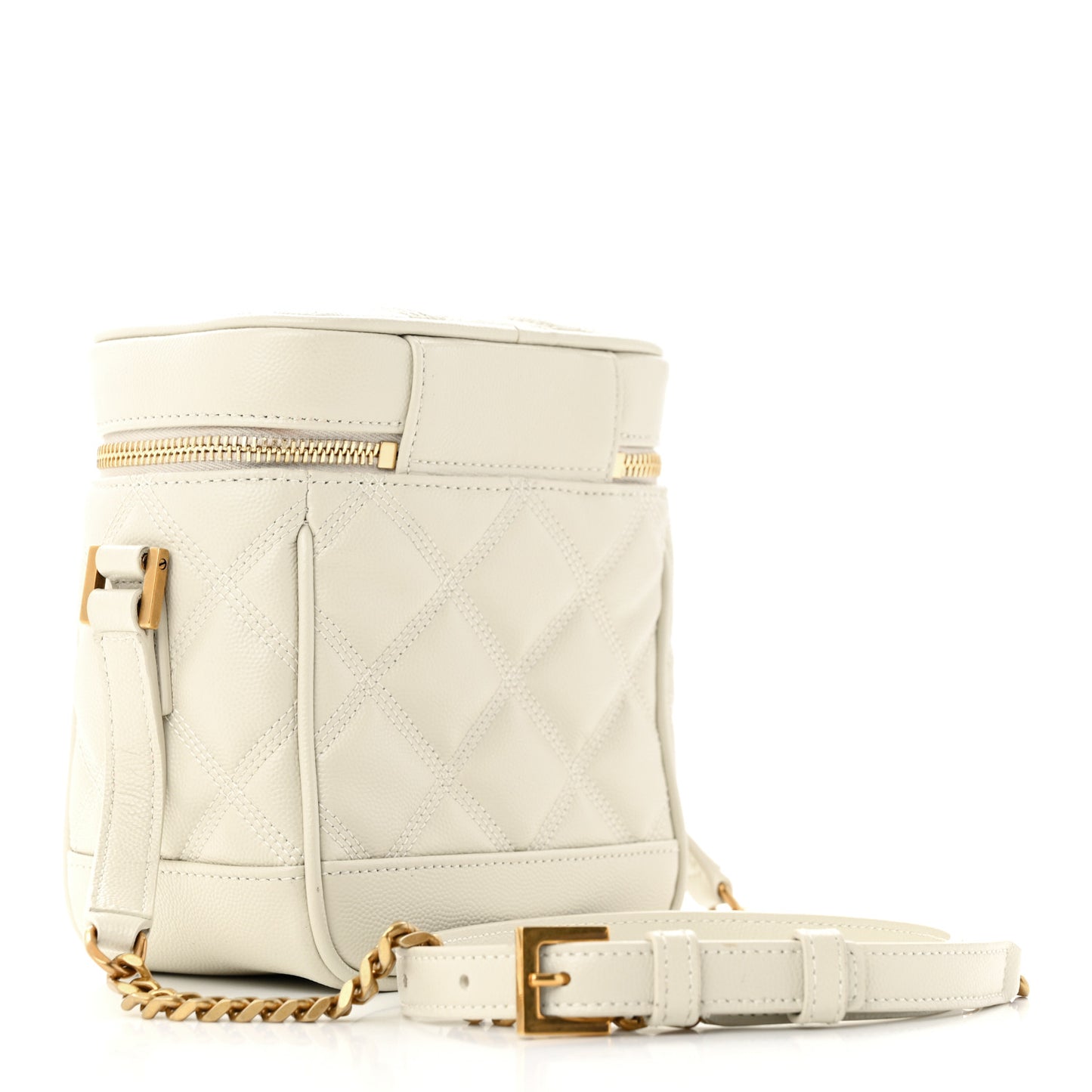 Grain de Poudre Quilted 80's Vanity Bag Crema Soft