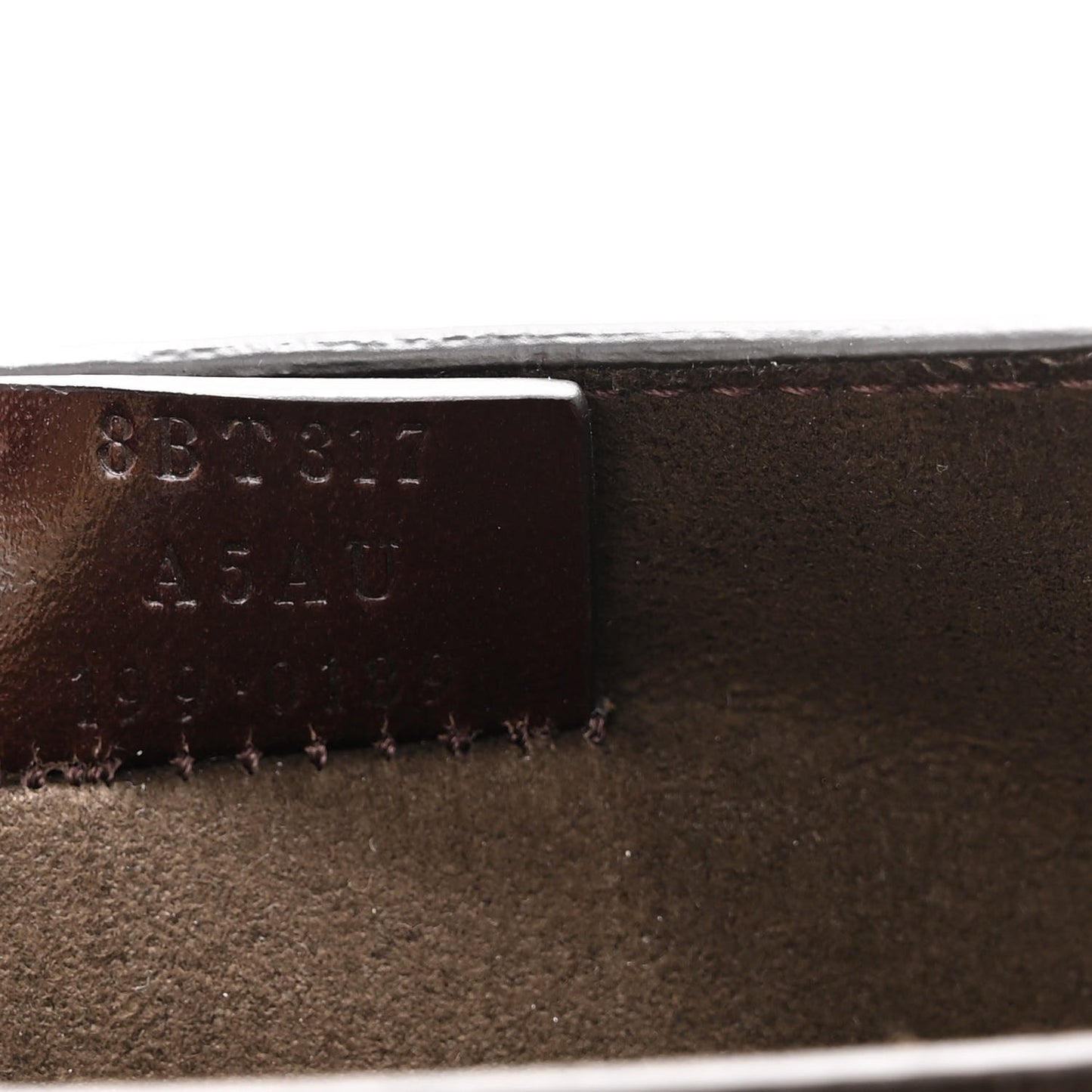 Vitello Vernice Mou Karligraphy Crossbody Bag Ebano