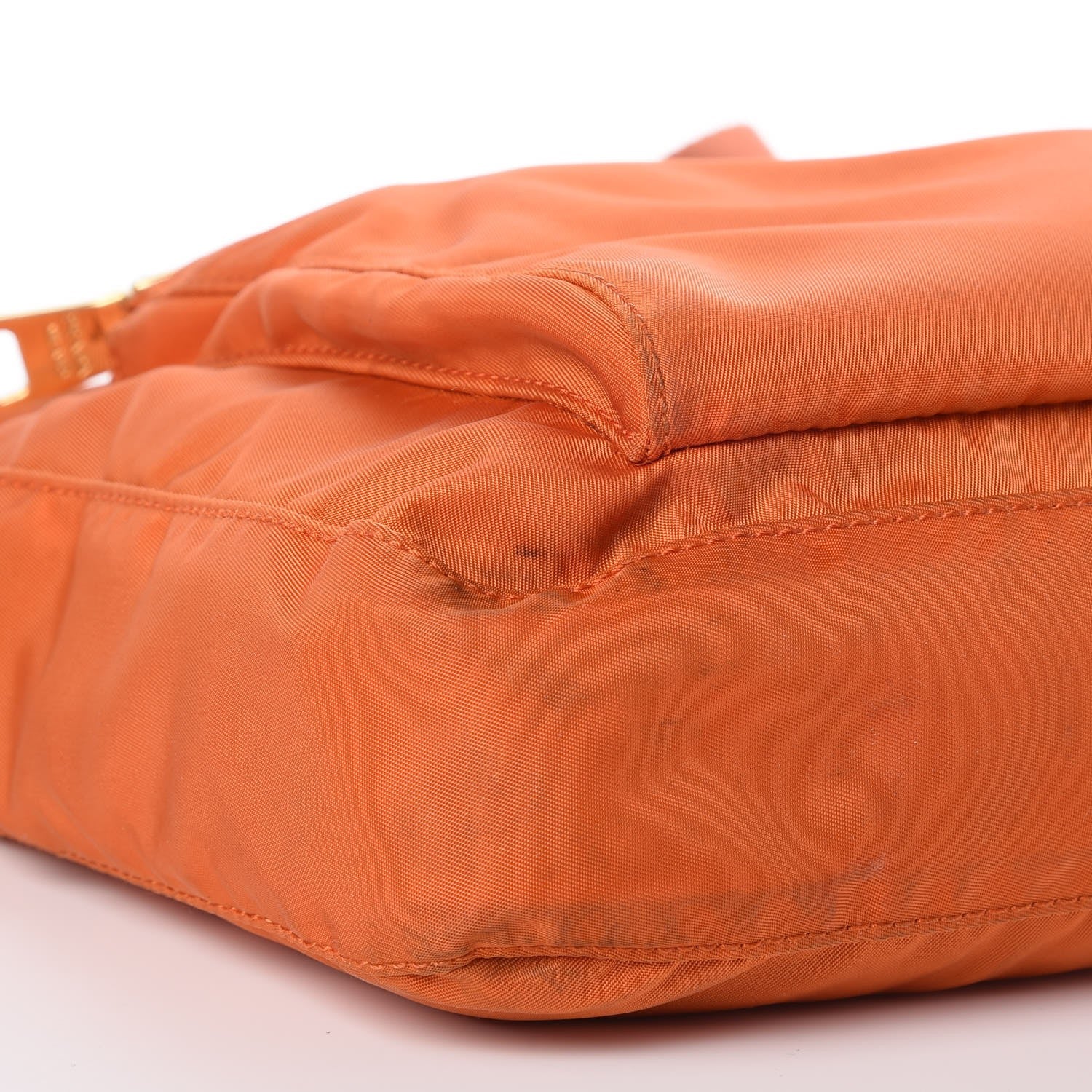 Prada Nylon Vela Flat Messenger Bag Papaya 12 of 13
