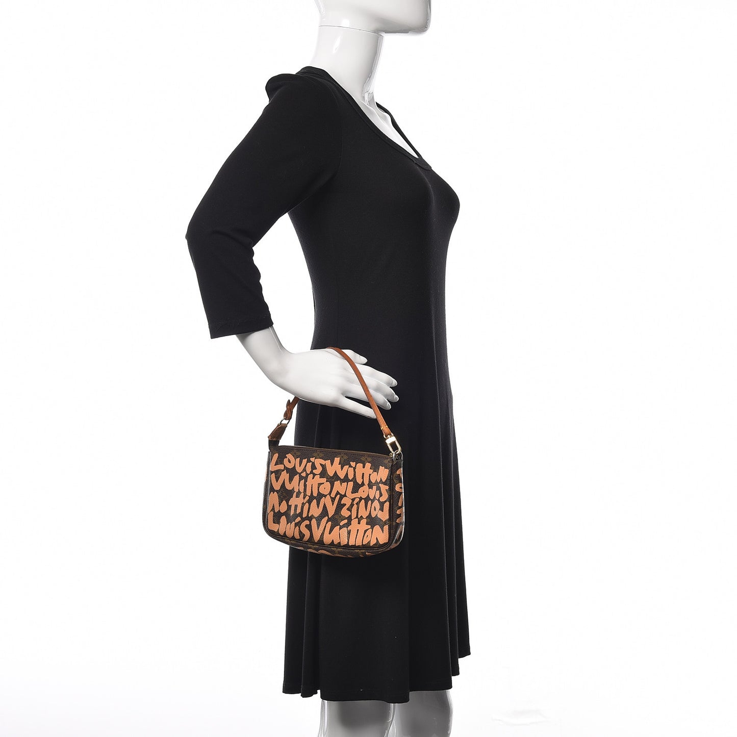 Monogram Graffiti Pochette Accessories Peach