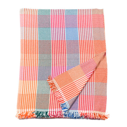 Hermes Cashmere Loom Mosaique Blanket Fuchsia Feu Cypres 2 of 4