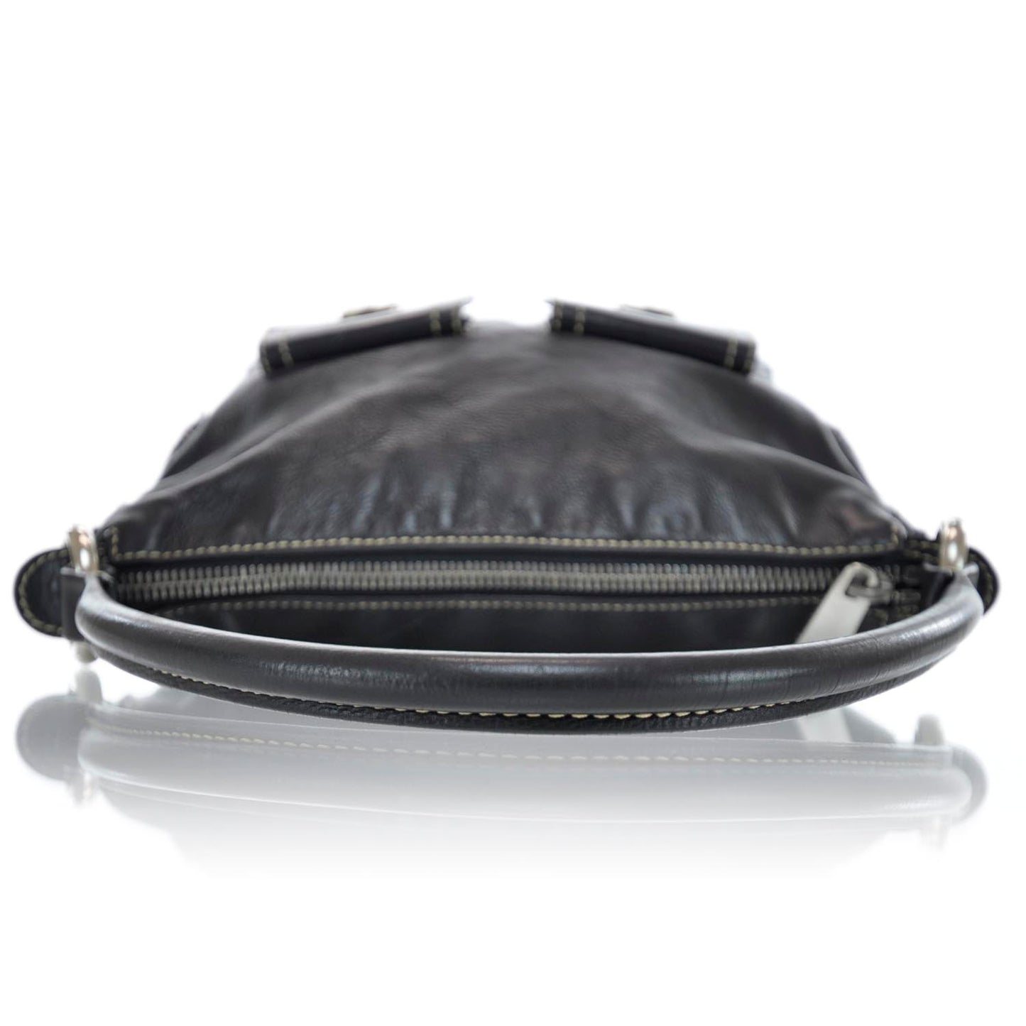 Leather Multipocket Hobo Black