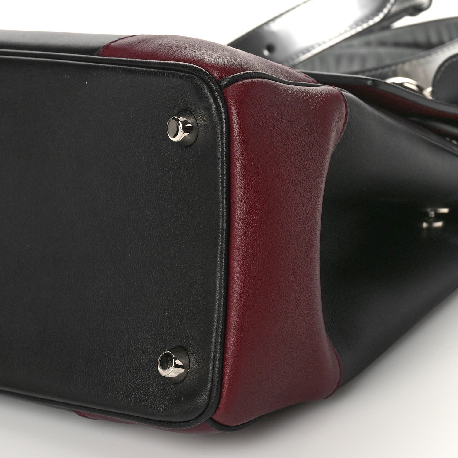 Christian Dior Metallic Patent Smooth Calfskin Small Tri-Color Be Dior Flap Black Silver 9 of 9