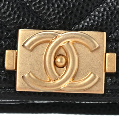 Chanel Caviar Chevron Quilted Boy Flap Waist Belt Bag Black 9 of 11