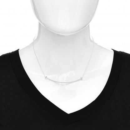 Tiffany Sterling Silver Large T Smile Pendant Necklace 2 of 4