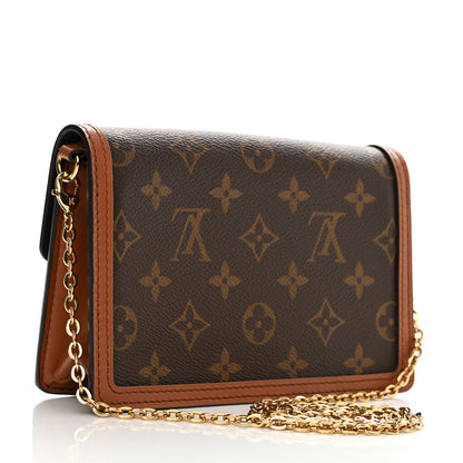 Louis Vuitton Reverse Monogram Dauphine Chain Wallet 2 of 10