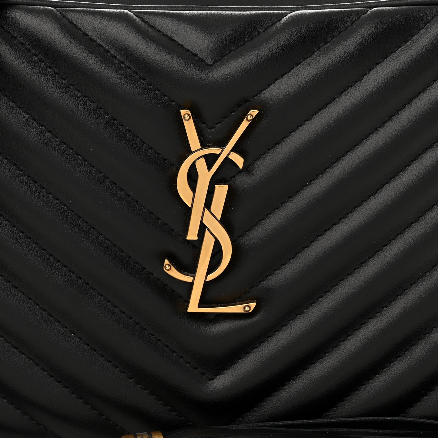 Calfskin Matelasse Monogram Lou Camera Bag Black