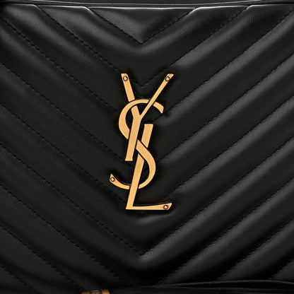 Saint Laurent Calfskin Matelasse Monogram Lou Camera Bag Black 7 of 10