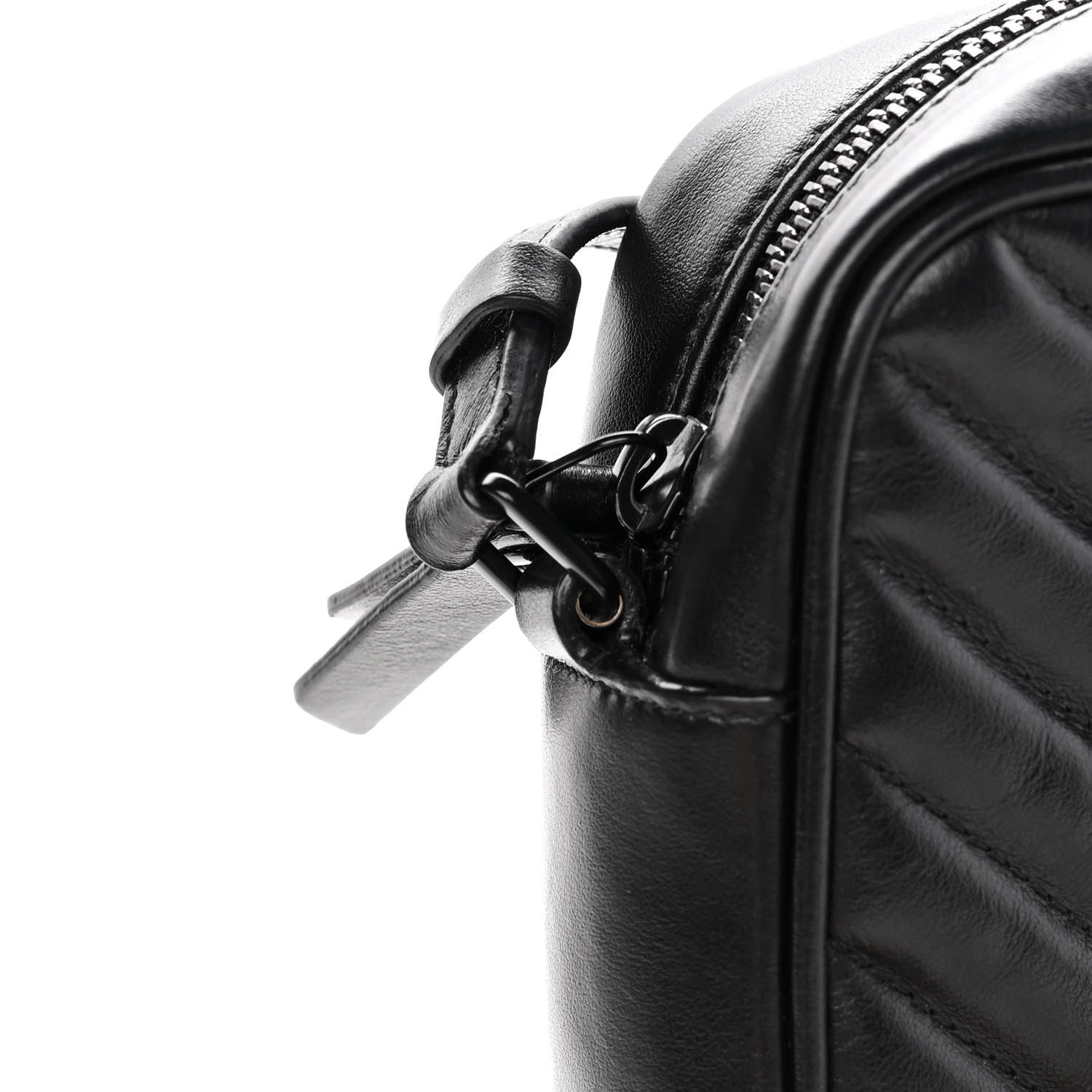 Saint Laurent Calfskin Matelasse Monogram Lou Camera Bag Black 14 of 16