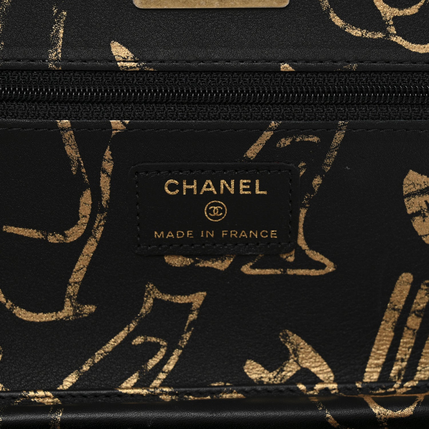 Chanel Calfskin Quilted Graffiti Pyramid Wallet On Chain WOC Black 6 of 12