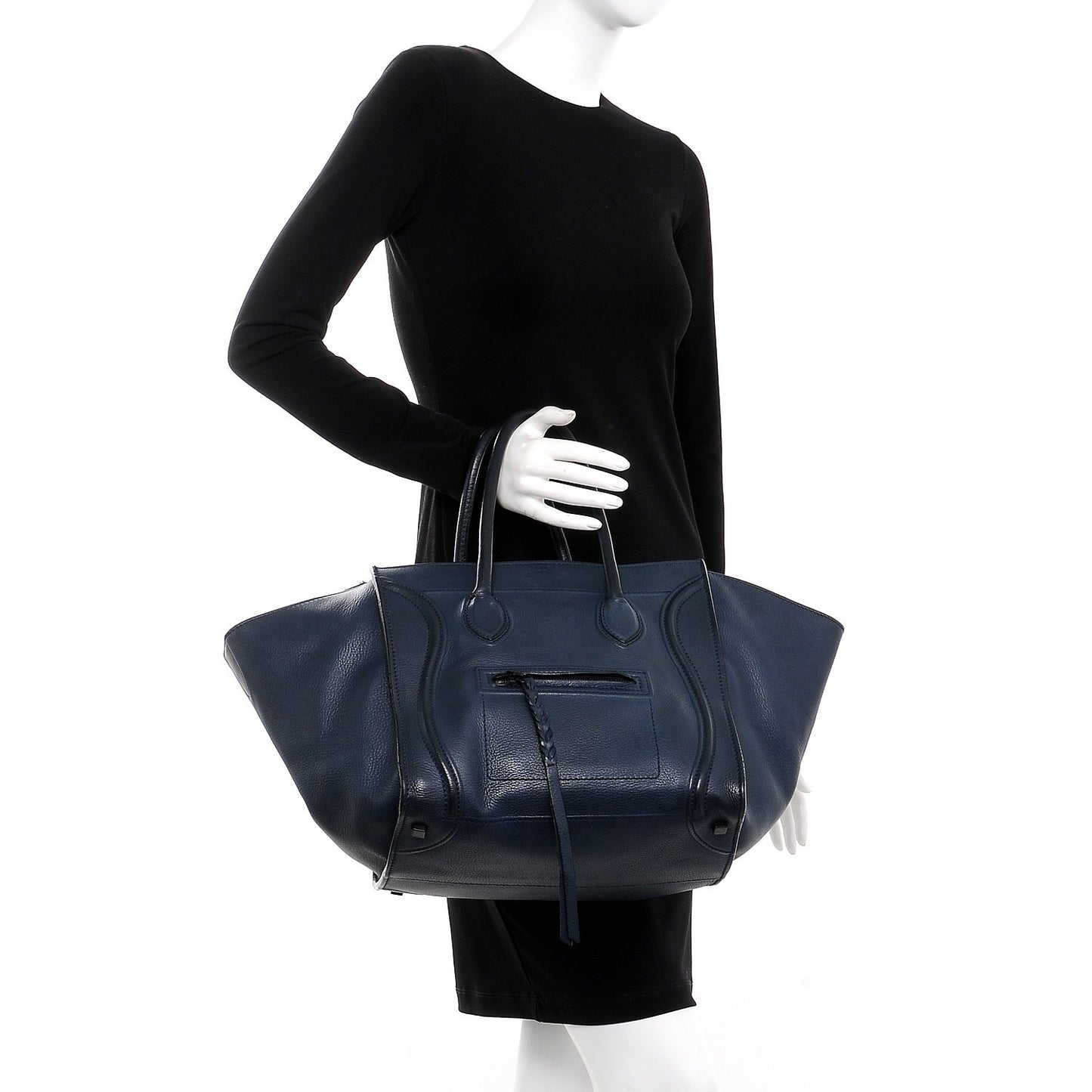 Supple Calfskin Medium Phantom Luggage Midnight