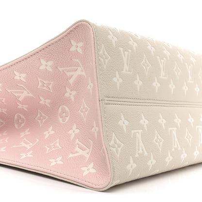 Louis Vuitton Empreinte Monogram Spring In The City Onthego MM Beige Pink Yellow 8 of 9