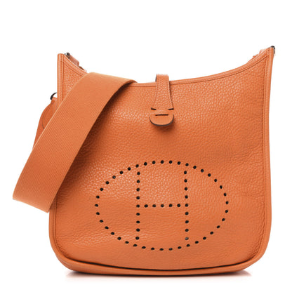 Hermes Taurillon Clemence Evelyne III PM Orange 1 of 11