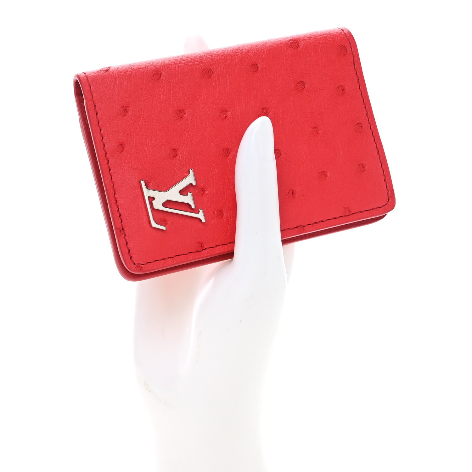 Louis Vuitton Ostrich Pocket Organizer Rouge 2 of 7