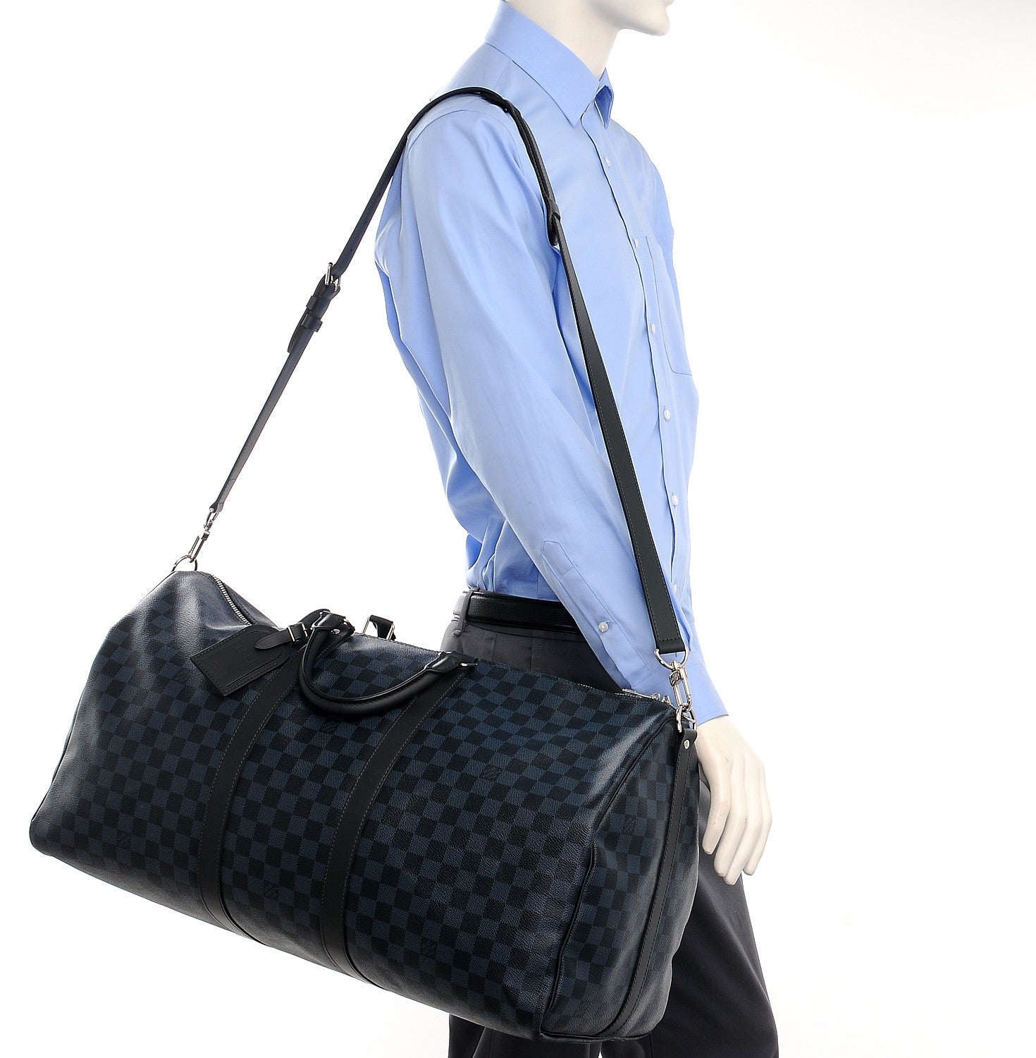 Louis Vuitton Damier Cobalt Keepall Bandouliere 55 2 of 8