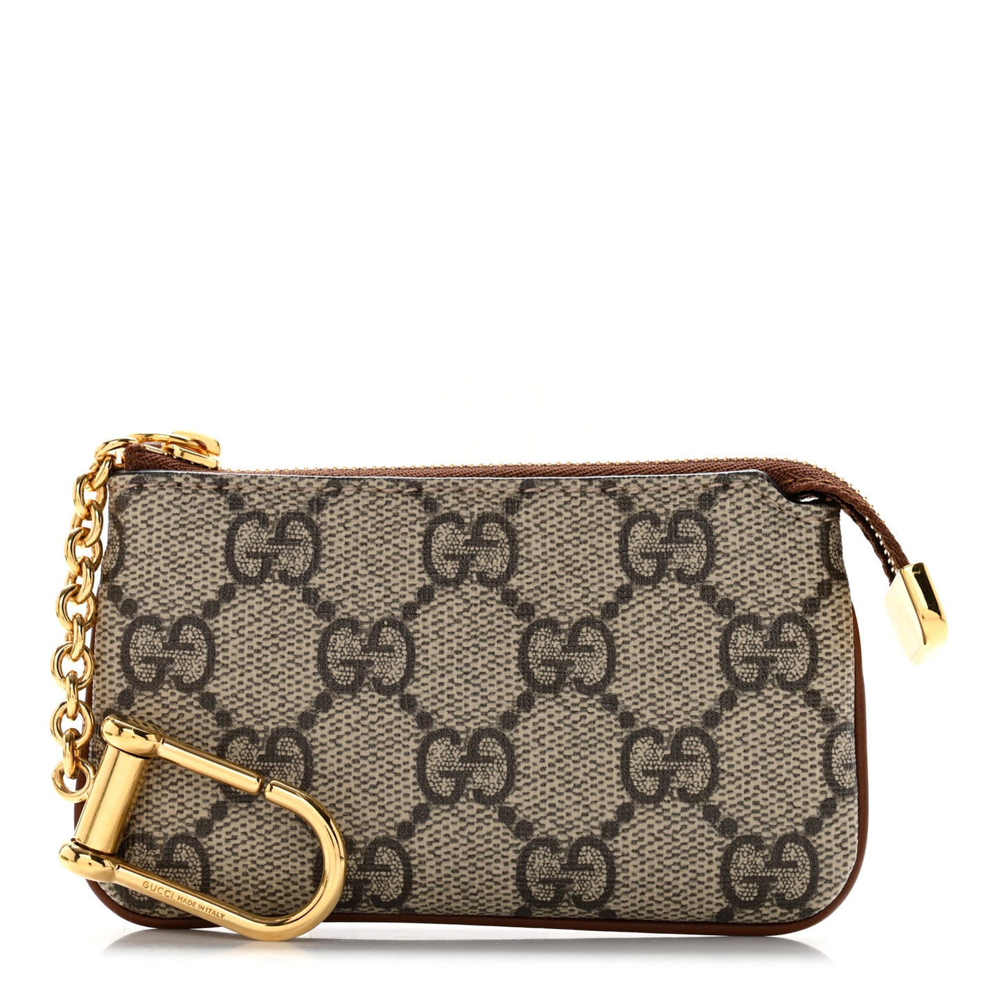 GG Supreme Monogram Key Case Brown