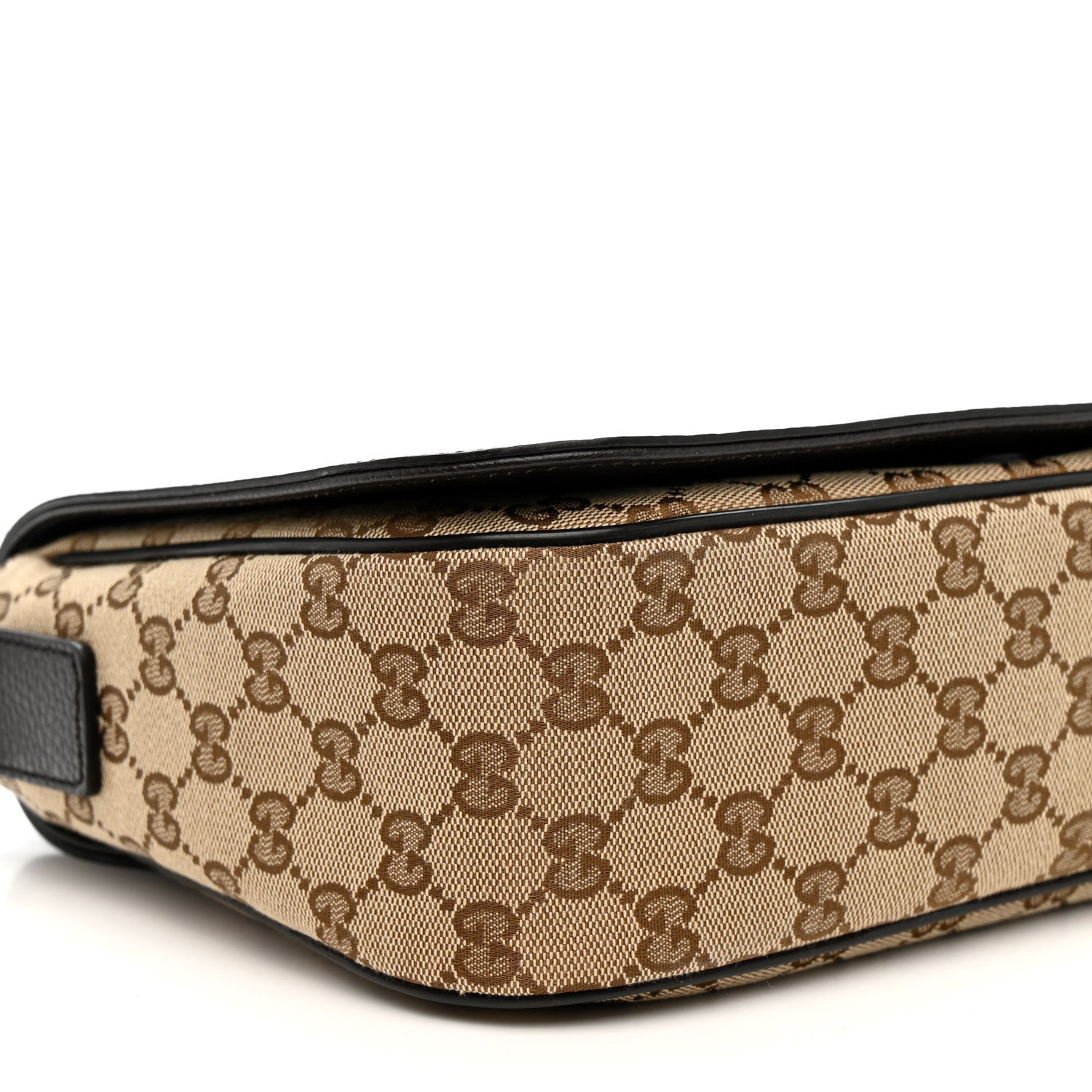 Gucci Monogram Flap Messenger Bag Beige Dark Brown 9 of 10