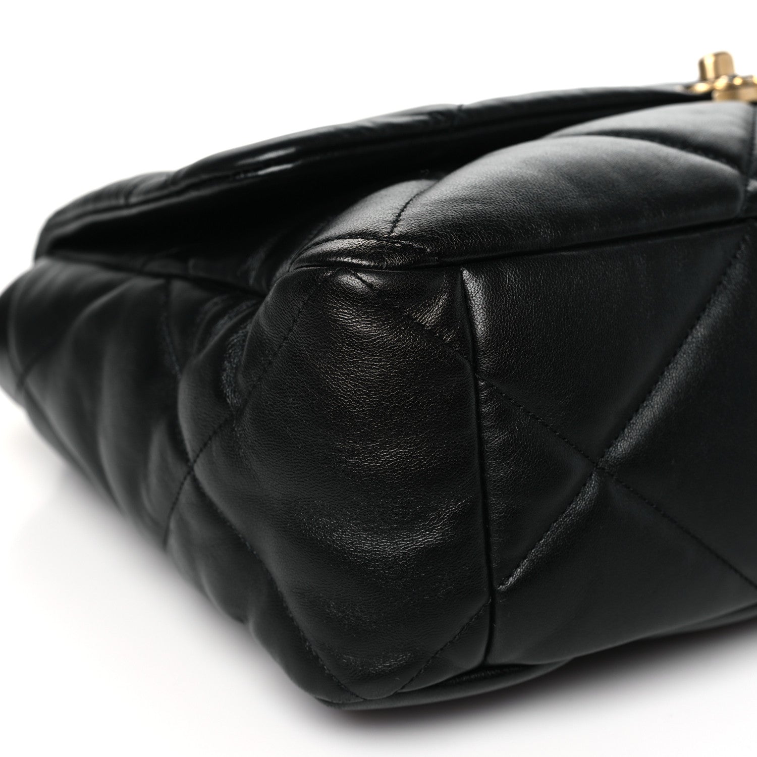Chanel Lambskin Quilted Maxi Chanel 19 Flap Black 9 of 11