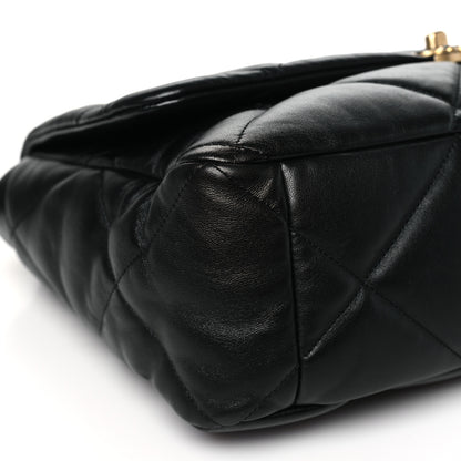 Chanel Lambskin Quilted Maxi Chanel 19 Flap Black 9 of 11