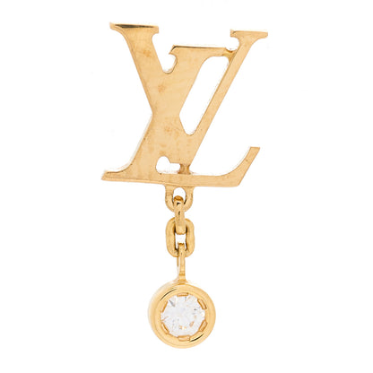 Louis Vuitton 18K Yellow Gold Diamond Idylle Blossom LV Stud Single Earring 1 of 3