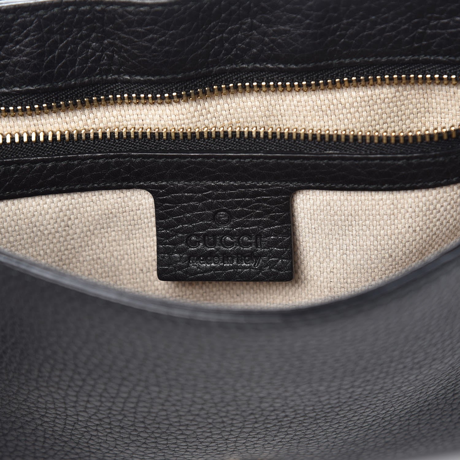 Gucci Pebbled Calfskin Medium Soho Flap Crossbody Black 7 of 8