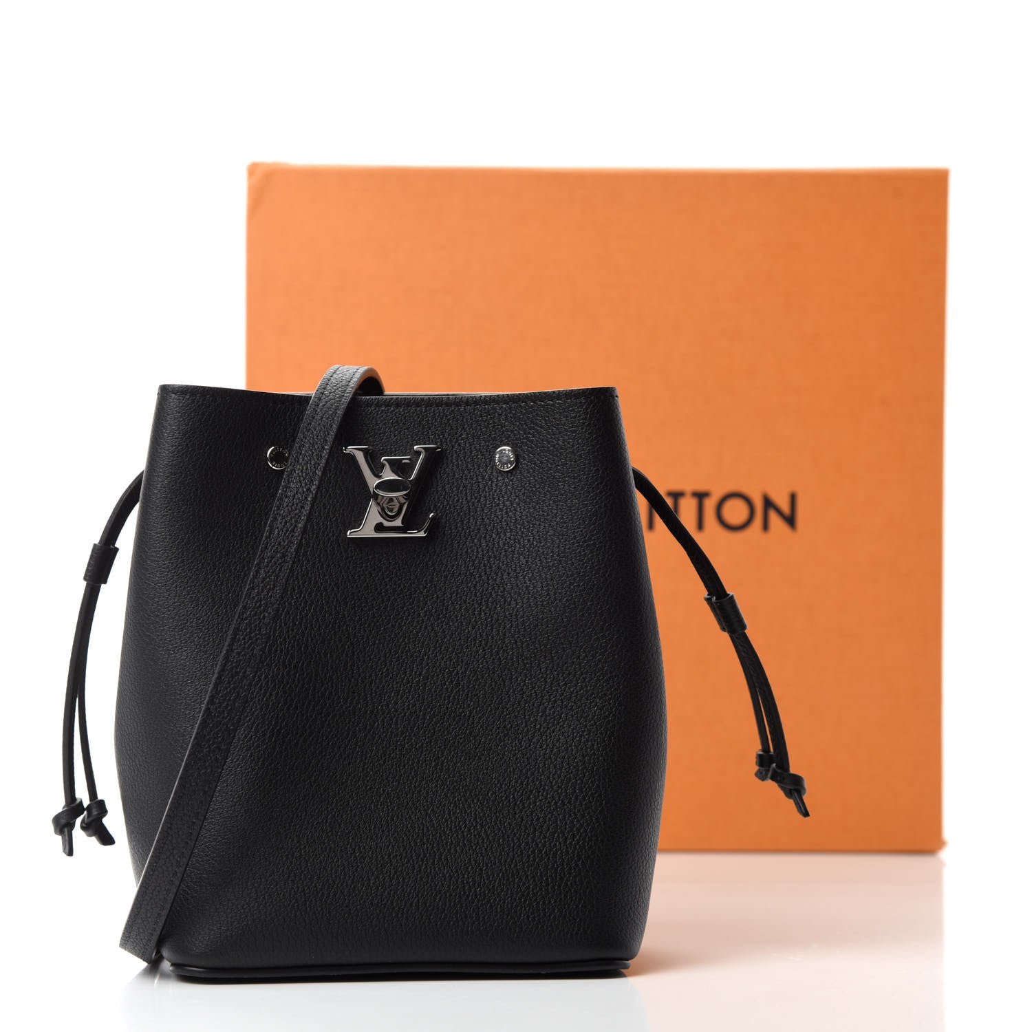 Louis Vuitton Calfskin Nano Lockme Bucket Black 11 of 11