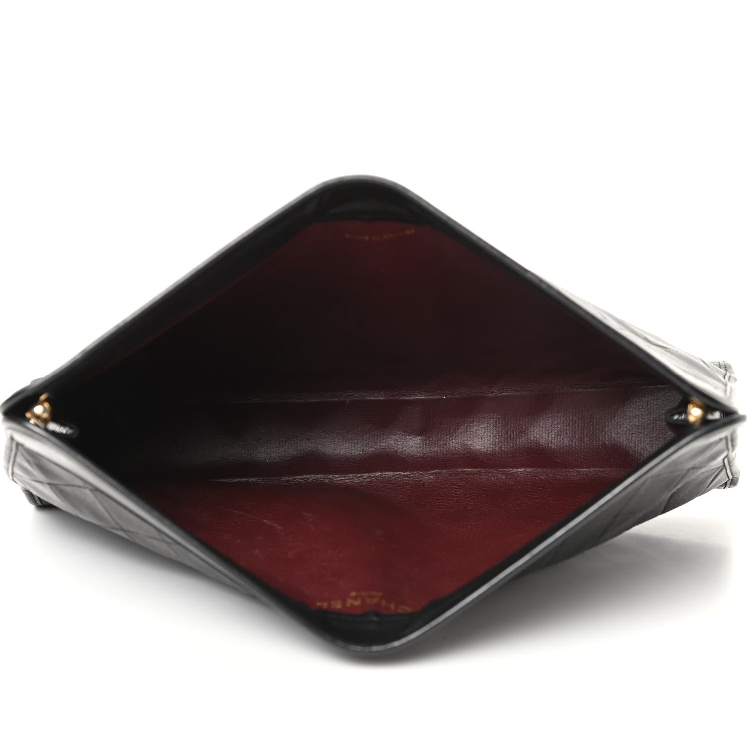 Chanel Lambskin Quilted CC Large Clutch Black 5 of 9